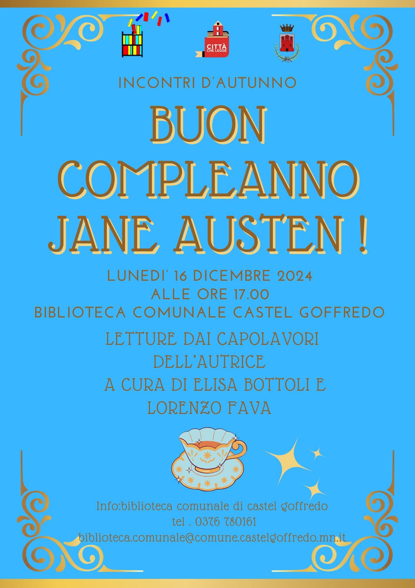 Incontri d'autunno:Buon compleanno, Jane Austen(16 dicembre 2024)