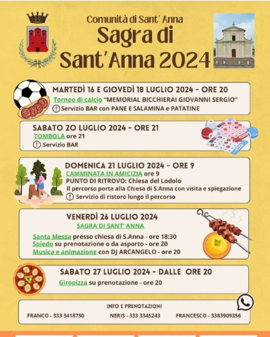 Sagra di Sant'Anna (26 luglio 2024)